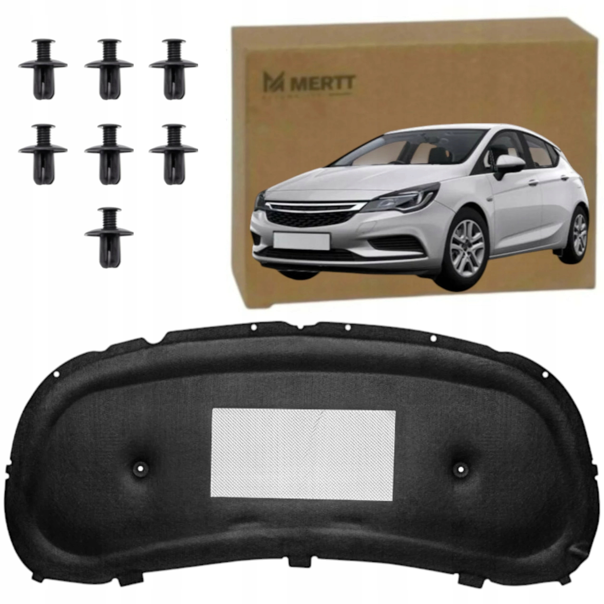 Opel Astra K 2015-2019 Odhlučnění kapoty motoru, kryt motoru Sponky 39034618