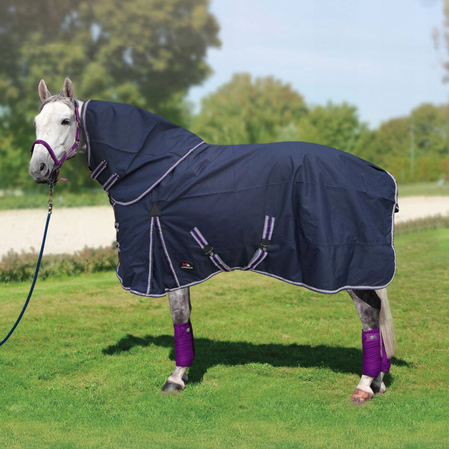 Deka pro koně Horsenjoy Aristo Combo, padoková, tmavě modrá, vel. 145 cm