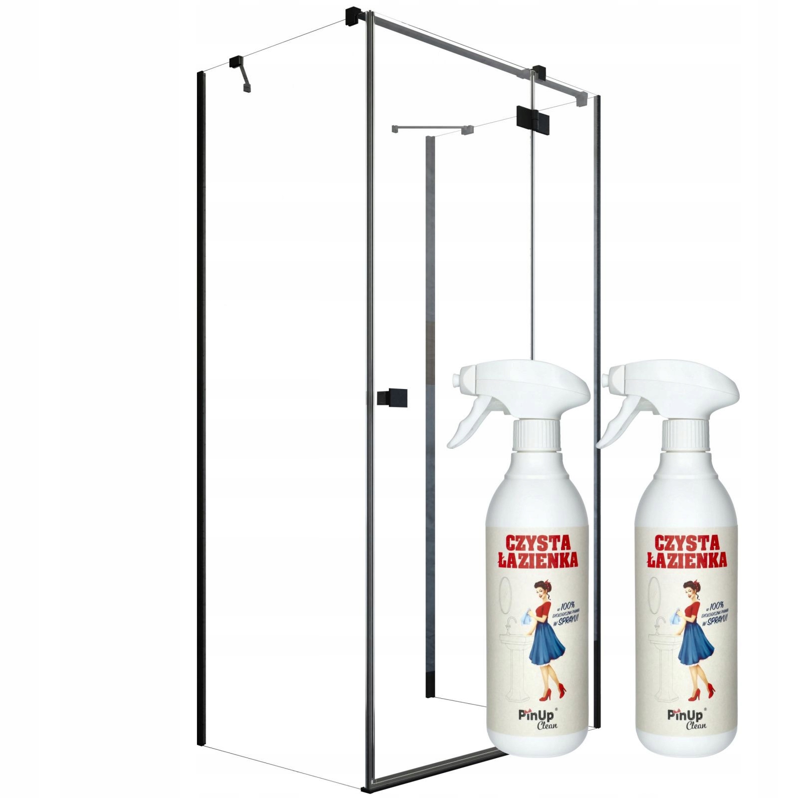 Kabina Radaway Essenza Black Kdj+s 100x100 P czys pianka czyszcząca PinUp