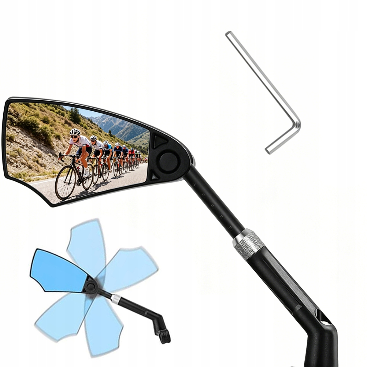 1PCS Lusterko Na Hulajnogę Elektryczną Rower Na Kierownicę Z Regulacją
