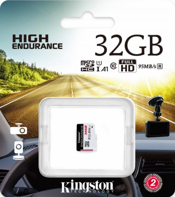 Kingston 32GB microSDHC Endurance 95R/30W C10 A1 UHS-I Card Only — 4