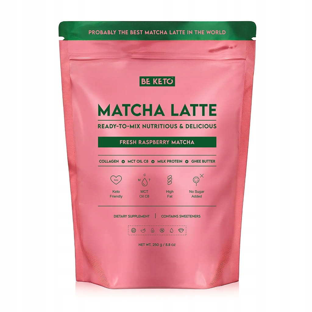Levně Matcha Latte (Olej Mct C8 & Kolagen & Ghee) – Čerstvá malina 250 g