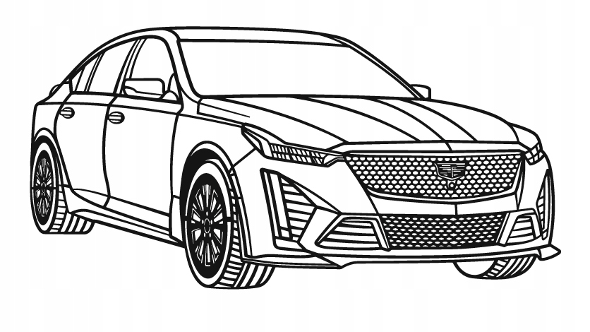 nástěnná dekorace Obraz Auto Cadillac CT5-V Blackwing Perspective 2023