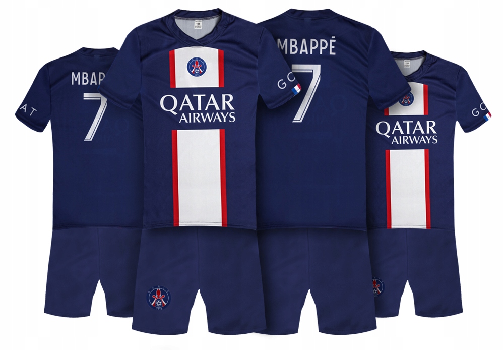 

Mbappe 7 Strój Piłkarski Koszulka Spodenki Psg 134
