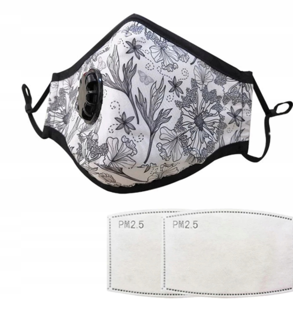 MASECZKA MASKA +4 FILTRY PM 2,5 WĘGLOWY