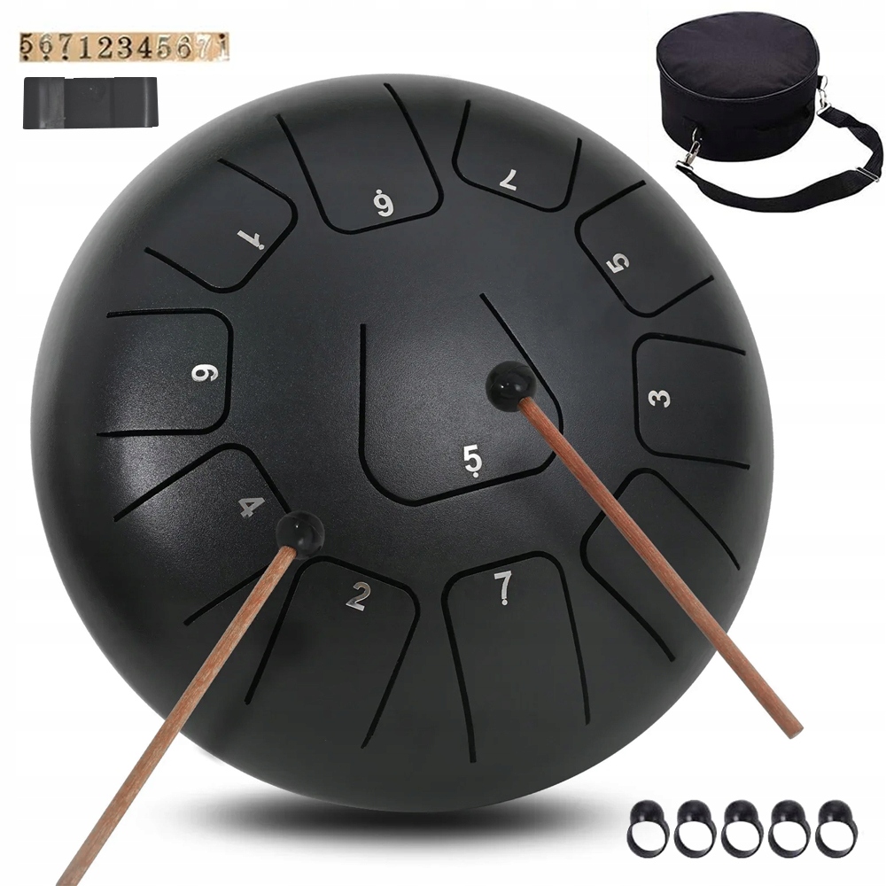 Tongue Drum 10" Ocelový Hudební Nástroj Pro Učení A Meditaci