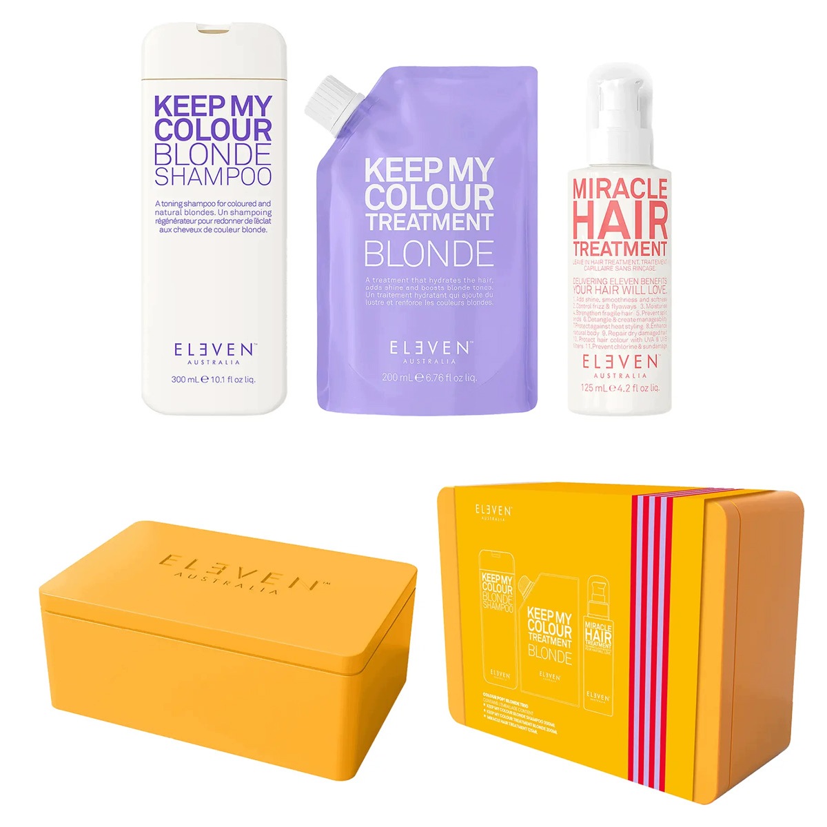 Eleven Australia Color Pop Blonde Trio tónovací sada pro blond vlasy
