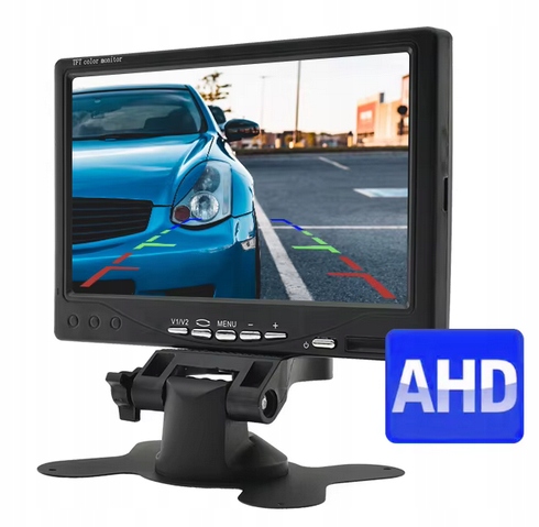AHD Monitor samochodowy do kamery cofania LCD 7'' RCA TFT