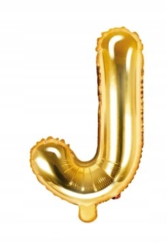 

Balon foliowy Litera "j" 35cm, złoty