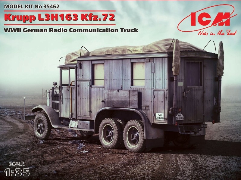 Krupp L3H163 Kfz.72 Wwii Německý radiokomunikační vůz 1:35