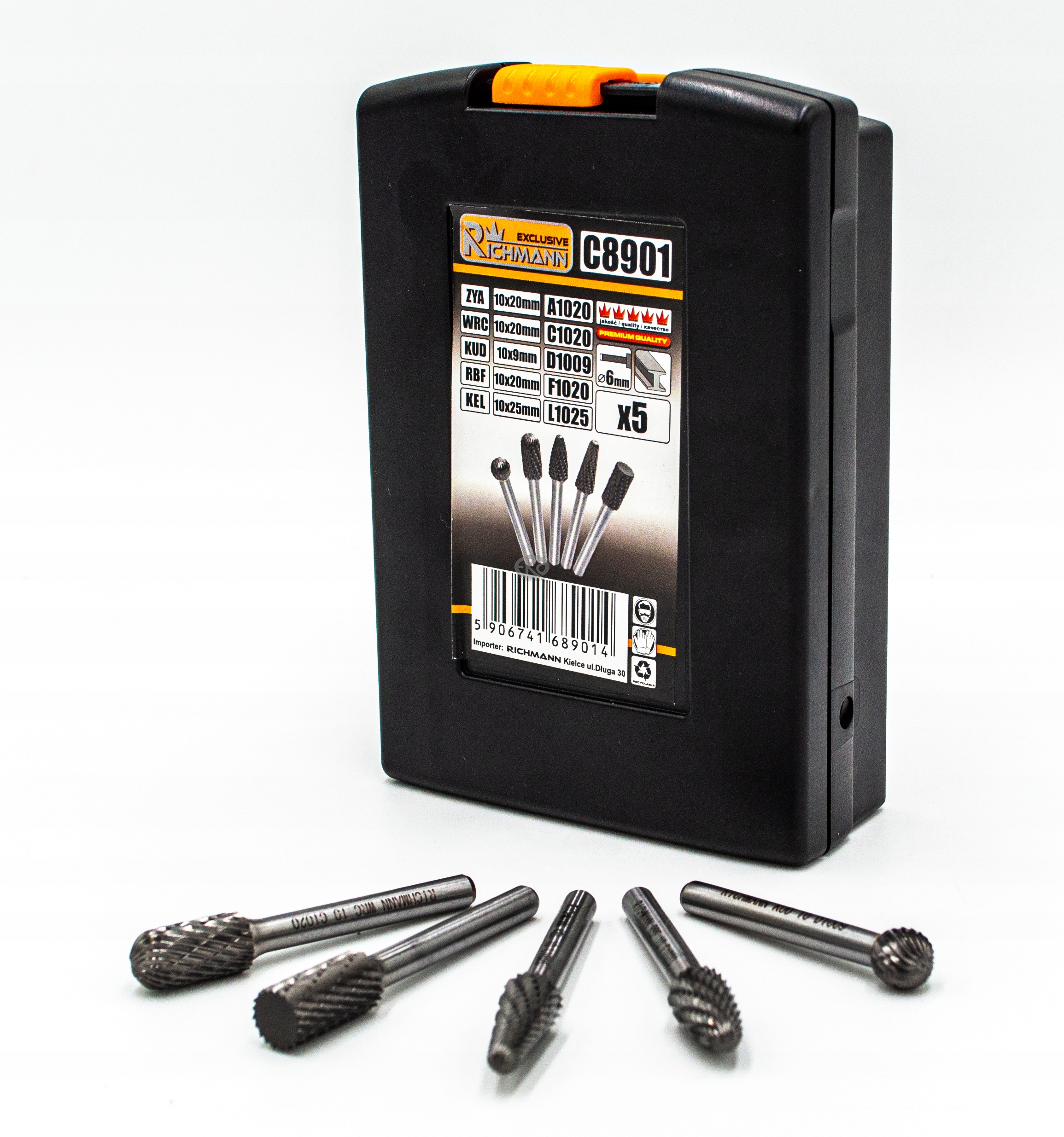 Frezy Pilniki Obrotowe Do Metalu Trzpień 6mm 5 El