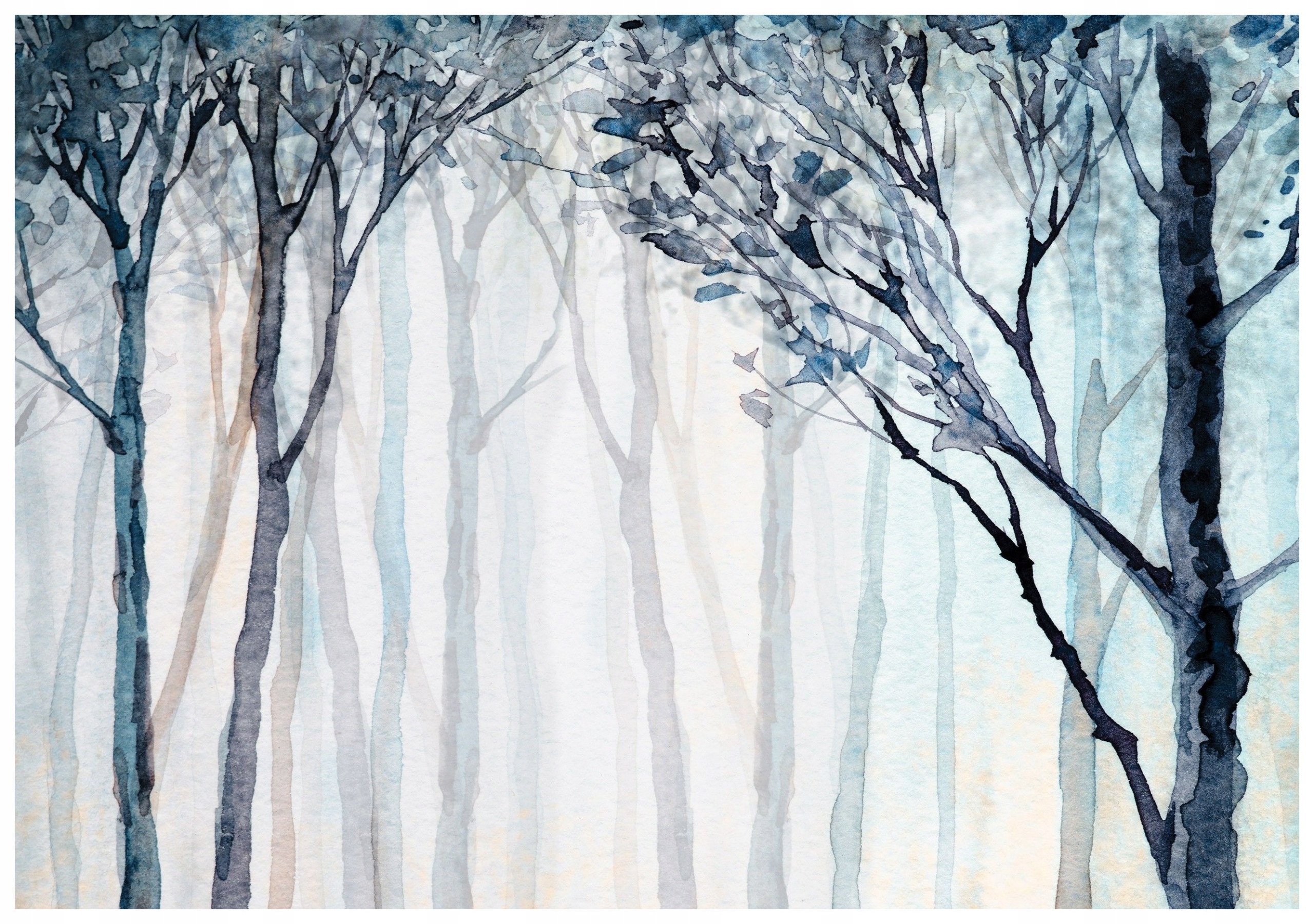 Fototapeta Stromy v mlze a les skandinávský minimalismus 200x140 lepidlo