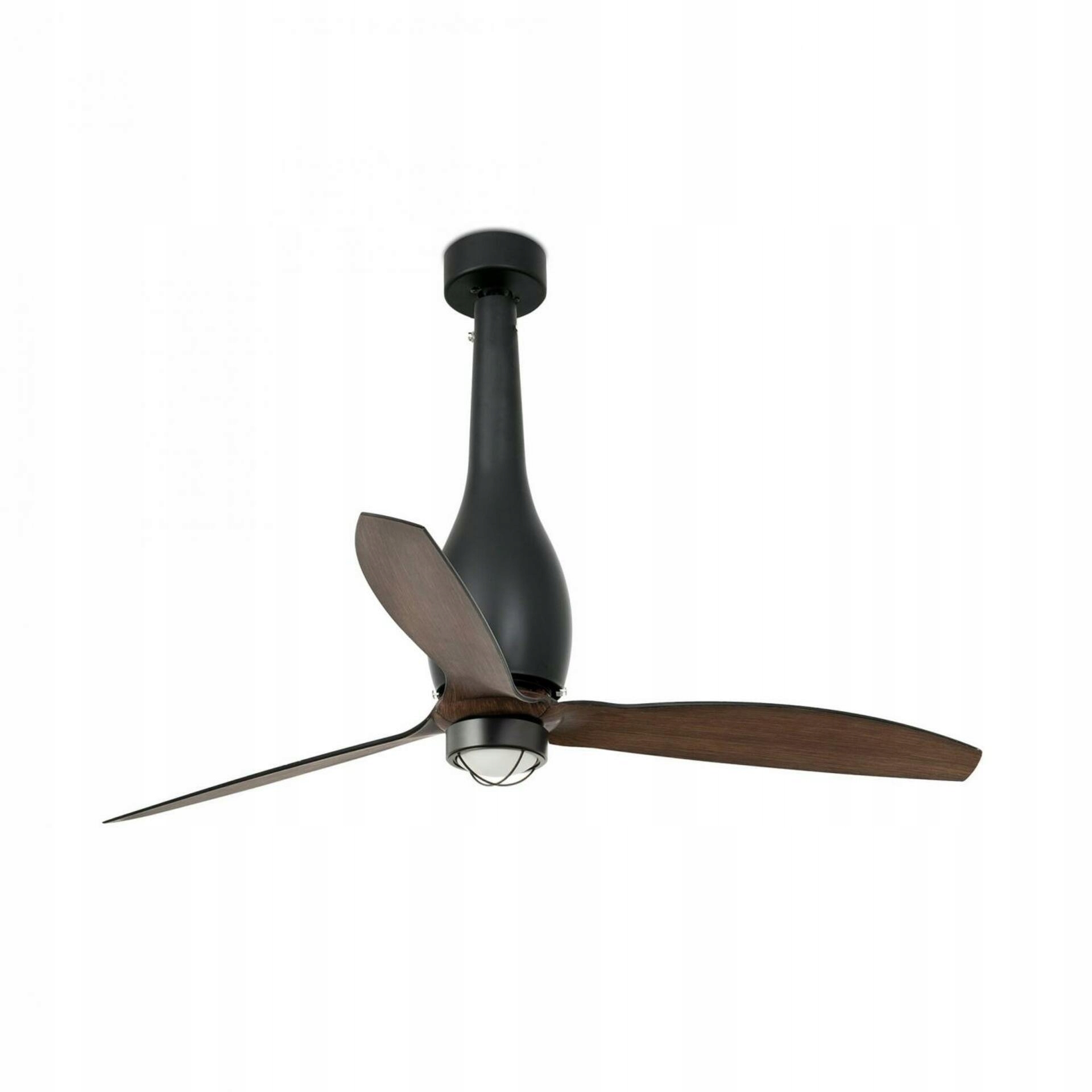 Stropný ventilátor Faro Eterfan M Led čierny drevo, DC motor, 128cm, Led 16W