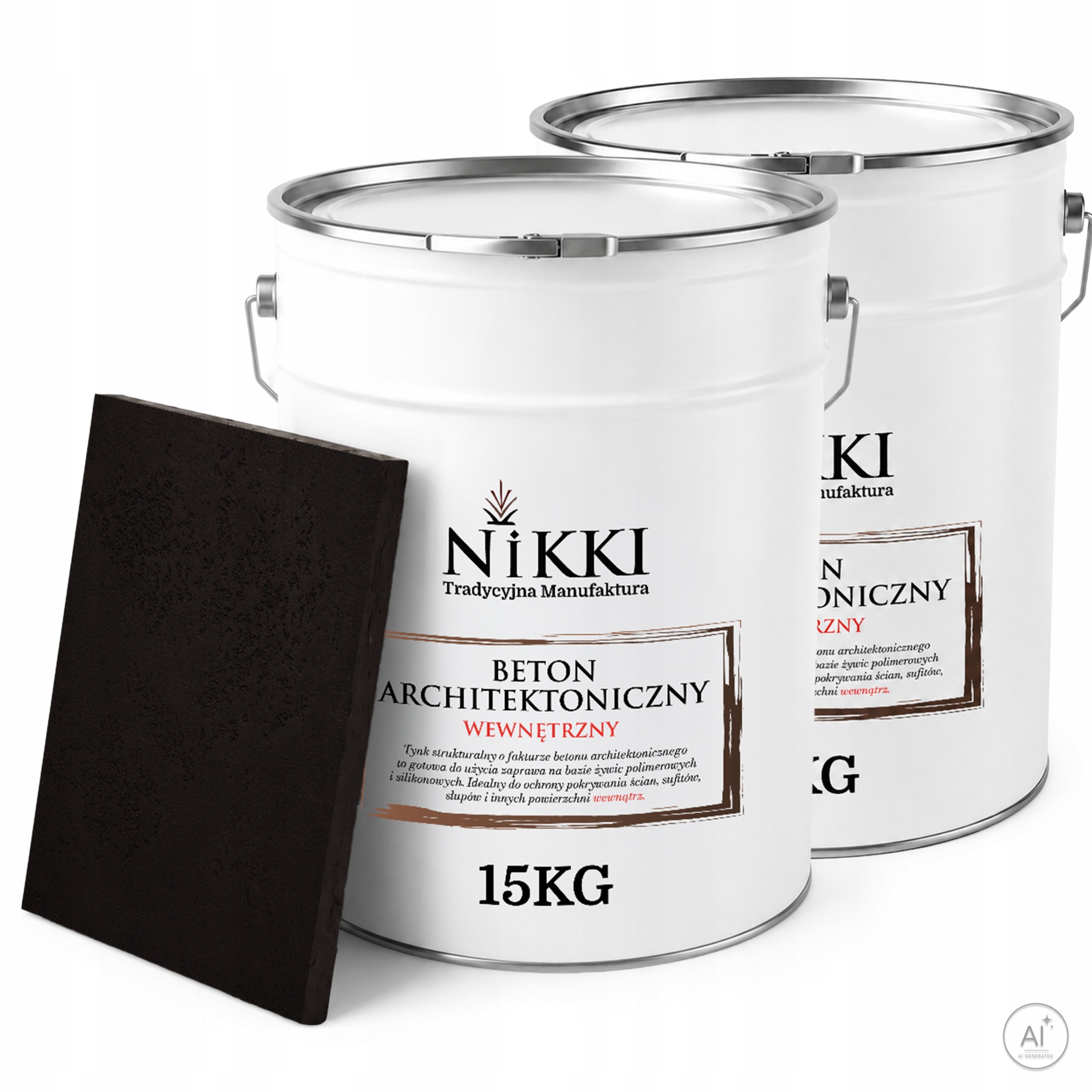 Dekorativní omítka se strukturou Betonu Vnitřní 2 x 15 kg Černá RAL9005