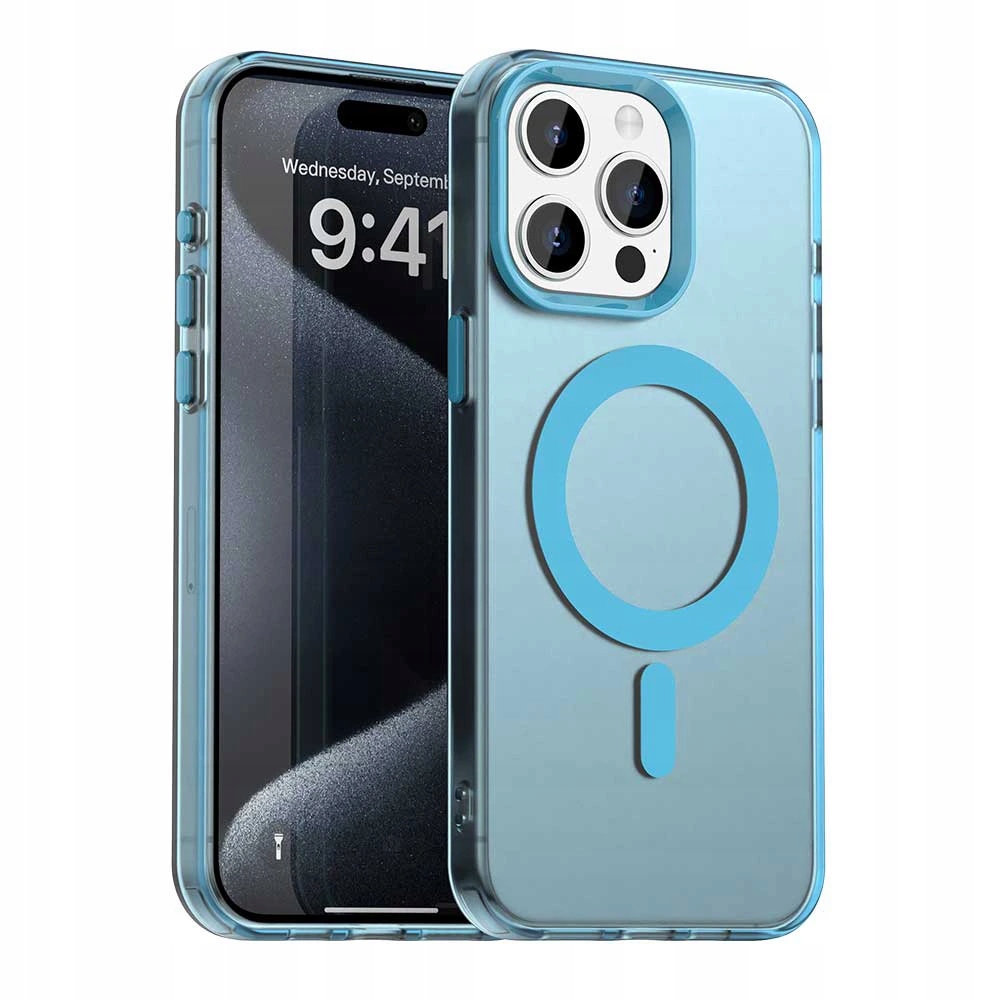 Techsuit CandyCase MagSafe ochronne etui na iPhone 15 Pro niebieskie