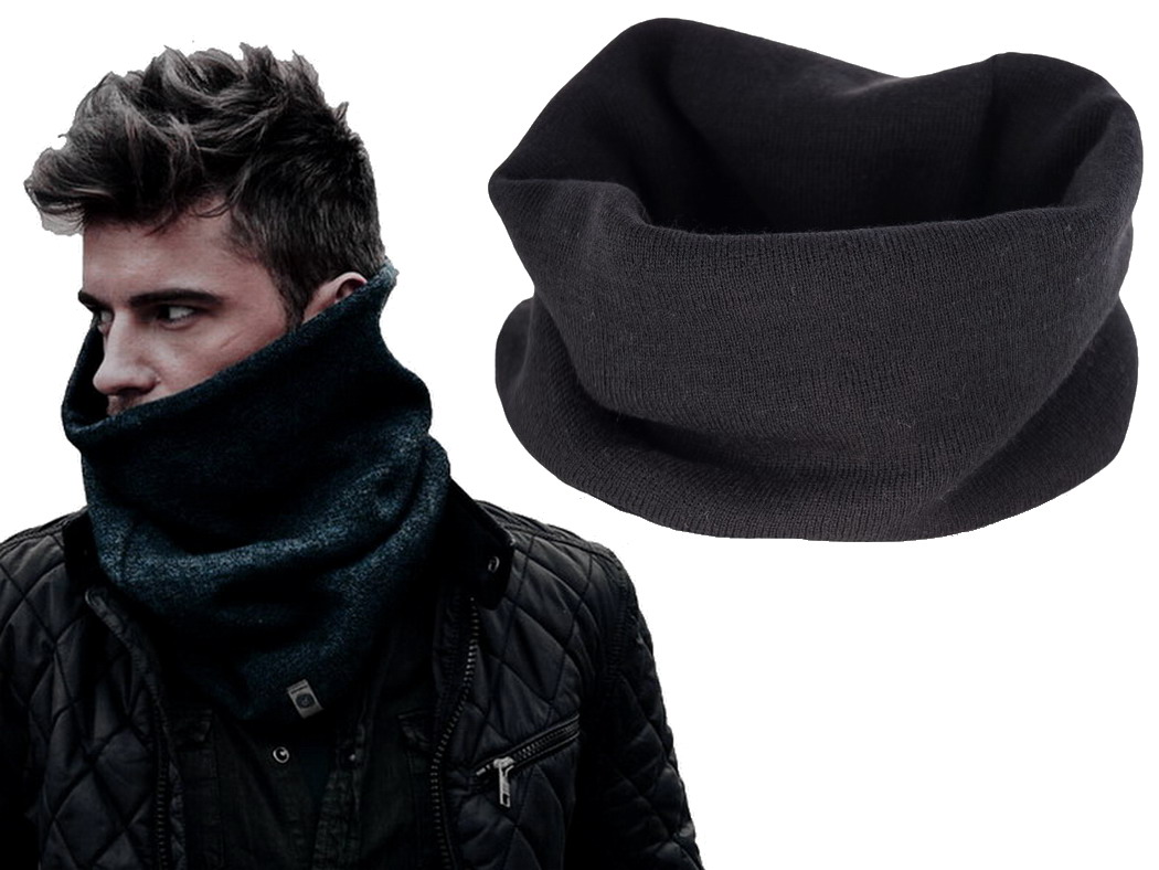 

Czarny Ciepły Komin Męski tuba golf kom Pamami