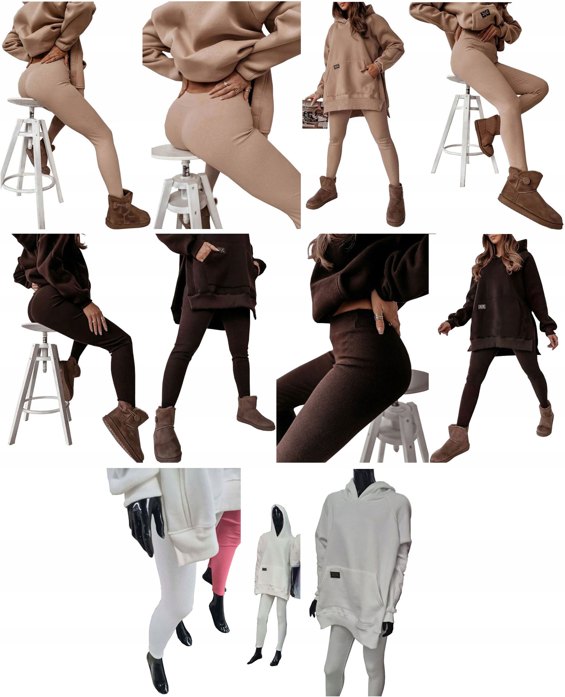 LEGGINSY PRĄŻKOWANE GETRY W PRĄŻKI SPODNIE RURKI M Kolor wielokolorowy