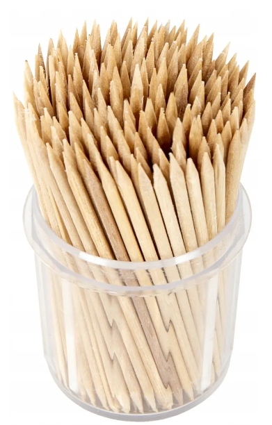 Párátka Dřevěné tyčinky na korečky pro předkrmy 200ks v nádobě
