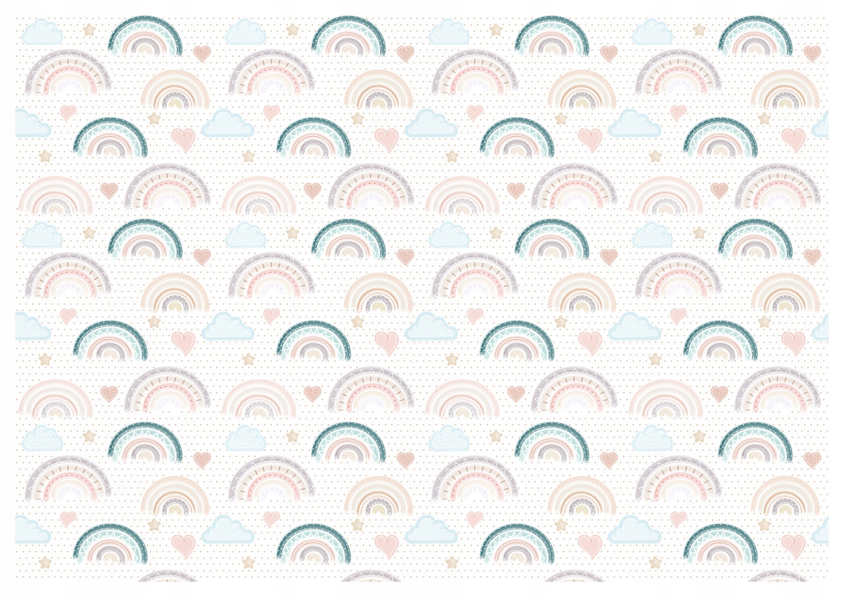 Tapeta Pastelové dúhové obláčiky do detskej izby 254x184 vinylová lepidlo