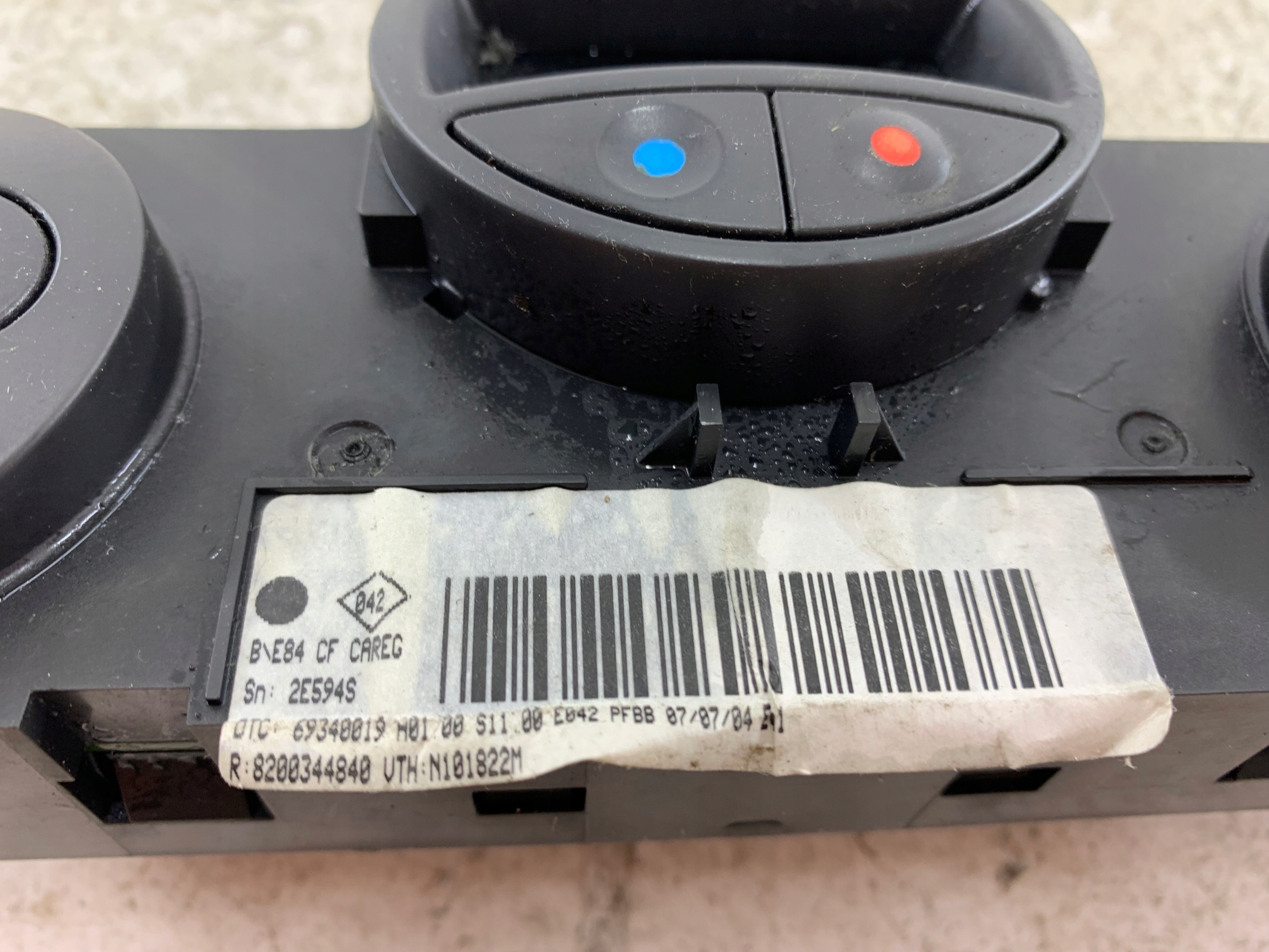 RENAULT MEGANE II air conditioning control panel 8200344840
