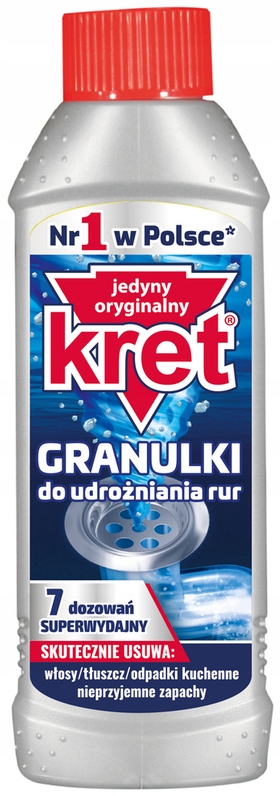 Kret Granulki do udrożniania rur syfonów 280g