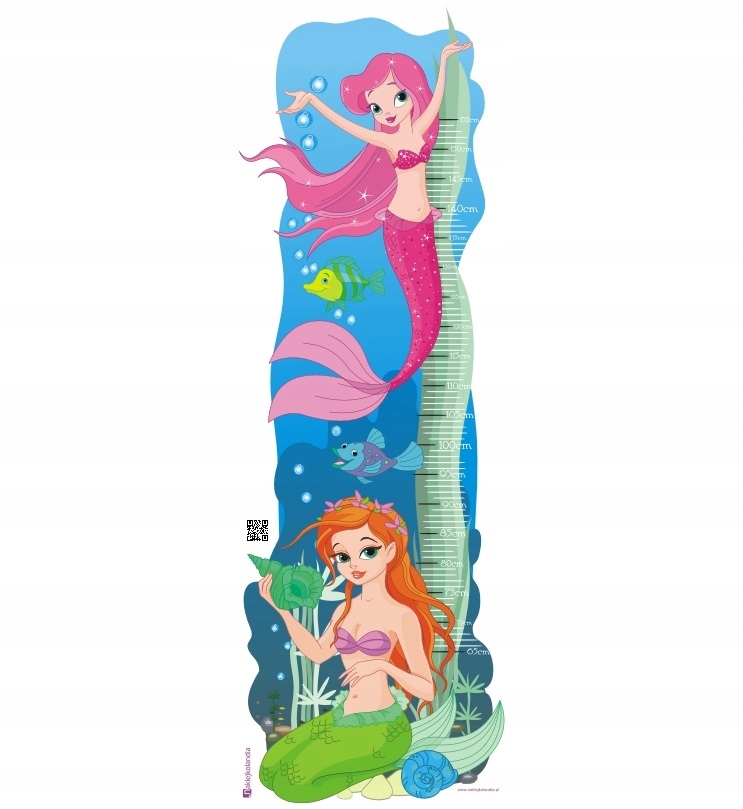 Naklejka dla dzieci - Miarka Wzrostu - Syrenki