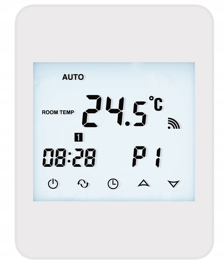 Dotykový pokojový termostat a regulátor teploty