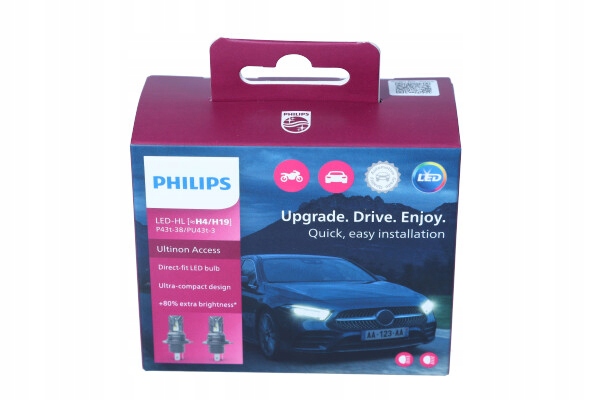Philips Žiarovka Ultinon Access 2500 Led H4/H19 12V 20W P43T-38/PU43T-3 (bra