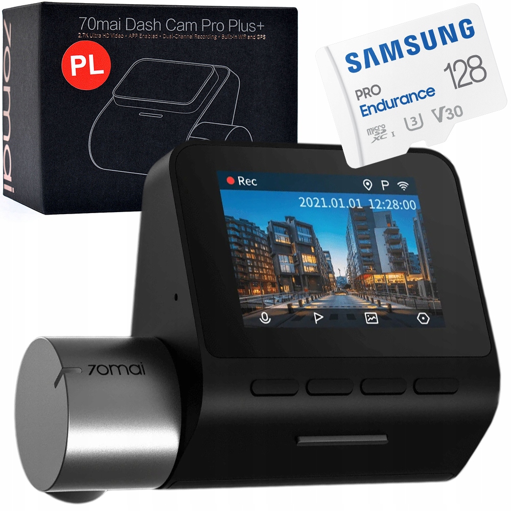 

Wideorejestrator 70mai Pro++ A500S karta 128GB