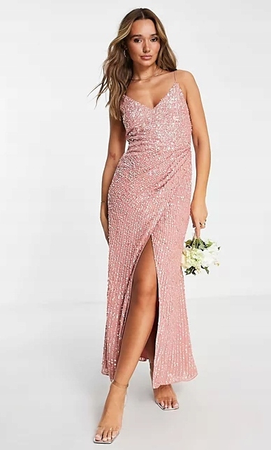 Zdobená Flitrová Večerní Koktejlová Šaty Edition 36 S