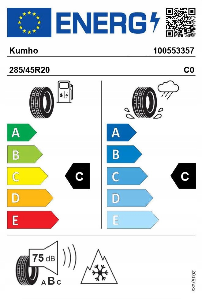 4x KUMHO WINTERCRAFT WS71 SUV 285/45R20 112 V Rok produkcji 2024