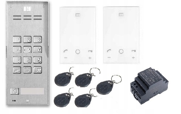 domofon 1 rodzinny Aco FAM-P-1NPZSACC Nt kody Rfid bezsłuchawkowy 2x unifon