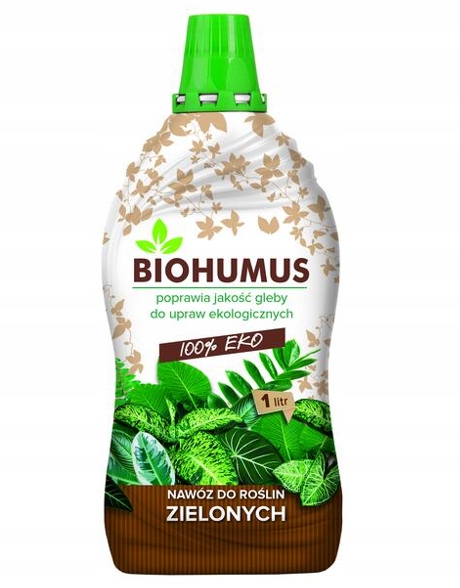 BIOHUMUS INTENSYWNY WZROST NAWÓZ DO KWIATÓW I ROŚLIN ZIELONYCH 1 L Stan opakowania oryginalne