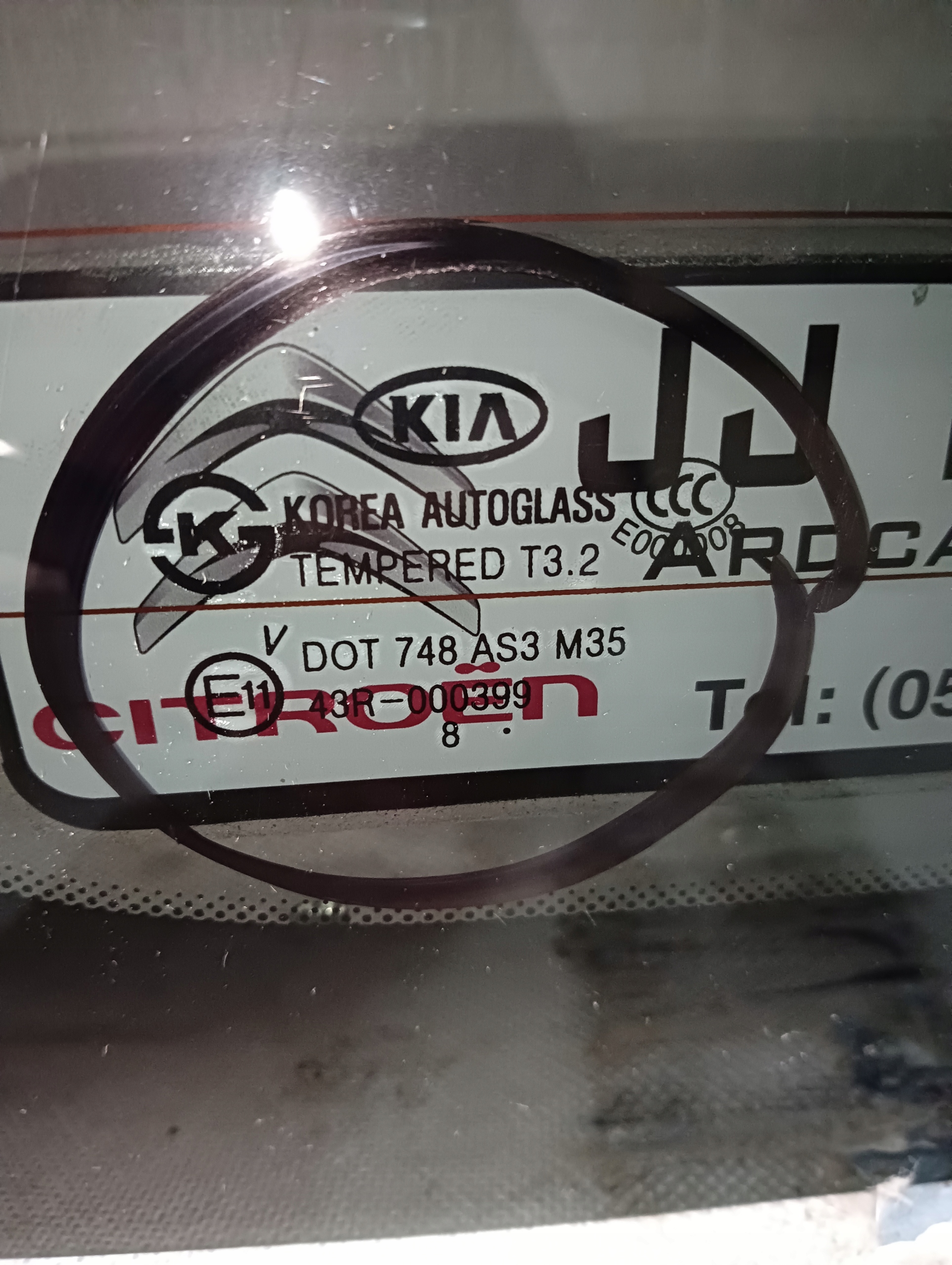 SZYBA TYLNA KIA SOUL (2008-2013) AS3- CIEMNA ORYGINAŁ Numer katalogowy części 0003990