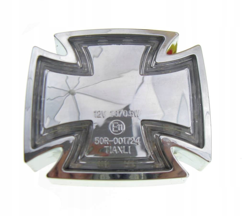 LAMPA TYLNA LED - GOTHIC - KRZYŻ MALTAŃSKI CHROM