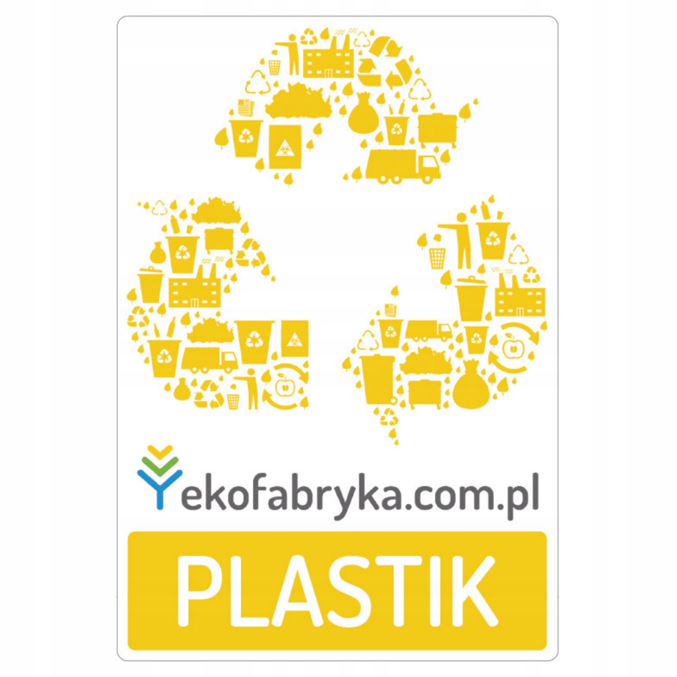 

Naklejka na kosz do segregacji Plastik 10x15cm
