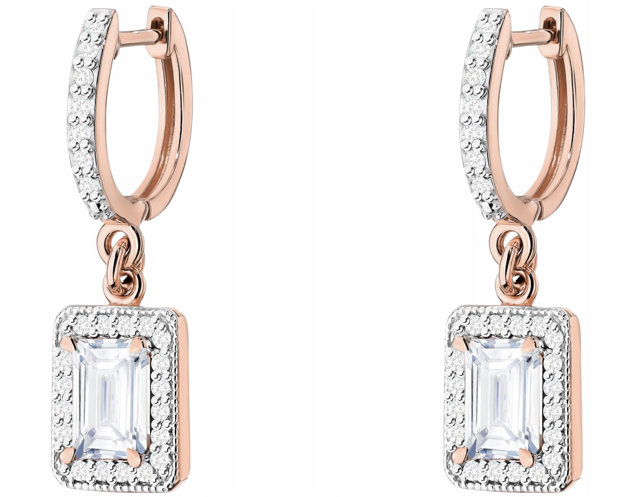 Růžové Zlato Náušnice S Laboratorními Brilianty Zlato 585 Dárek