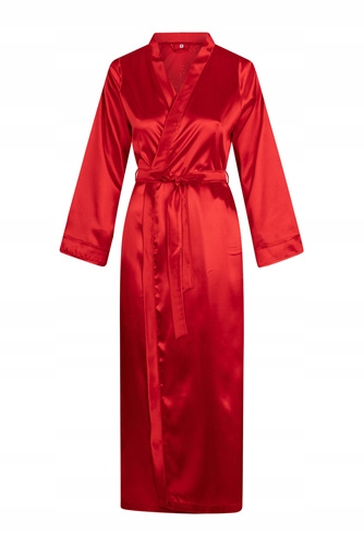 Eunika Dámský saténový župan ByShelly červený
