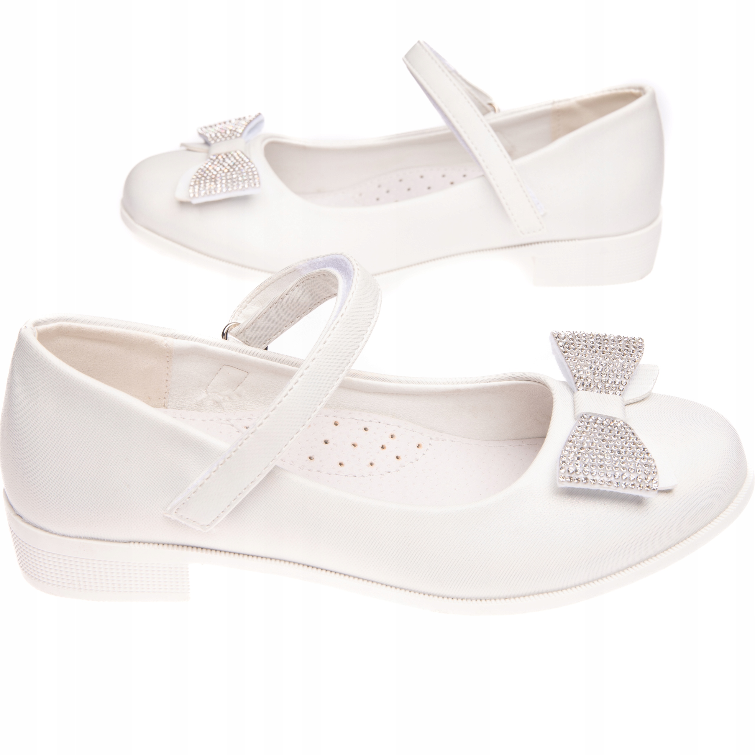 

Clibee Baleriny Dziewczęce Białe Wkładka Skóra 33