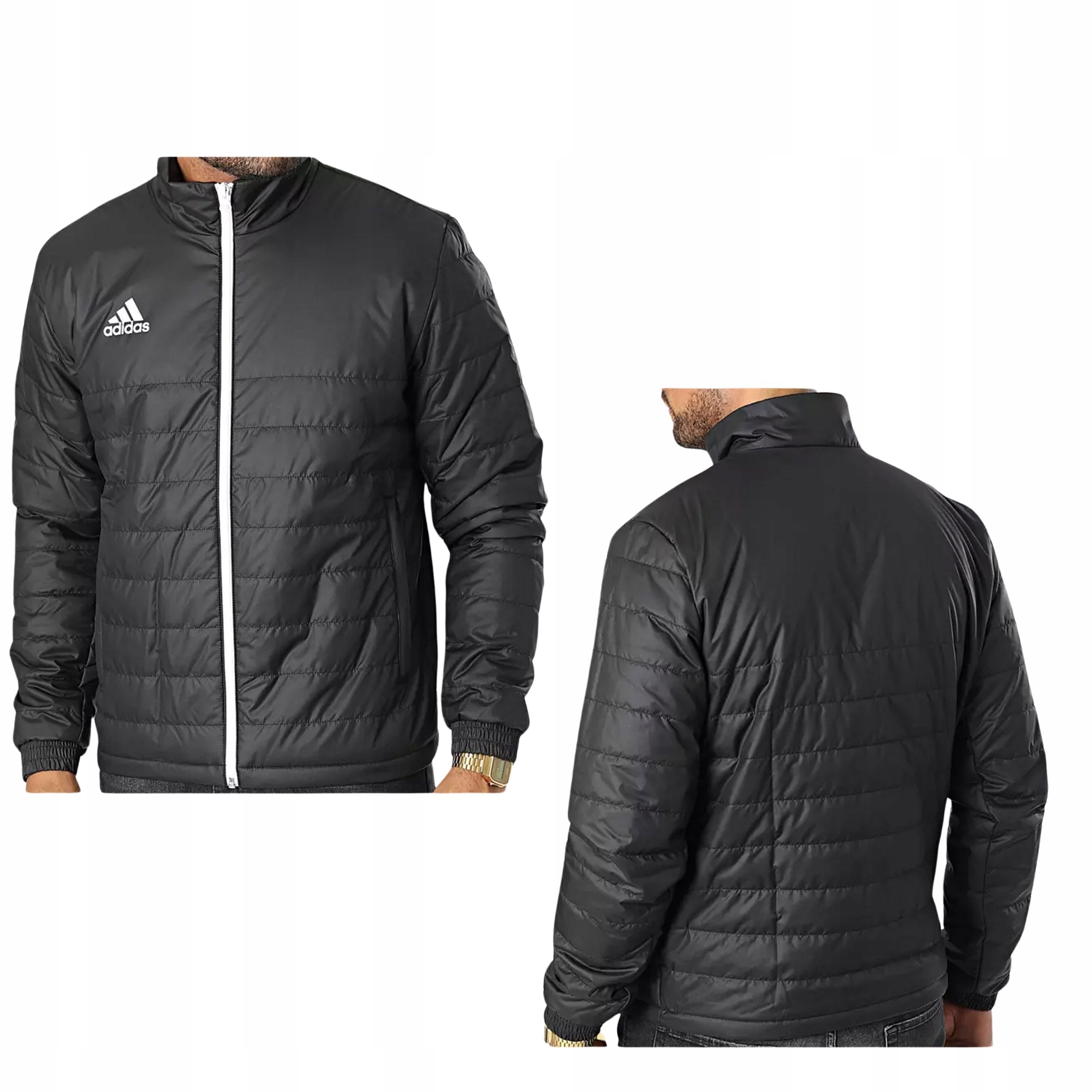 Pánská bunda adidas Entrada 22 prošívaná IB6070 bez kapuce černá vel