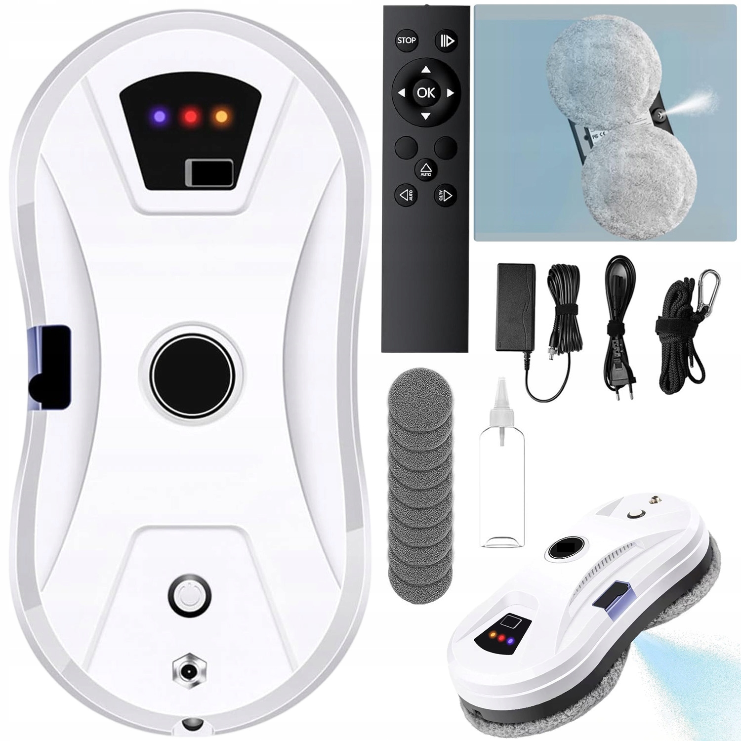 Automatický Inteligentní Robot Na Mytí Oken Sada 90 W 5600PA S Dálkovým Ovládáním