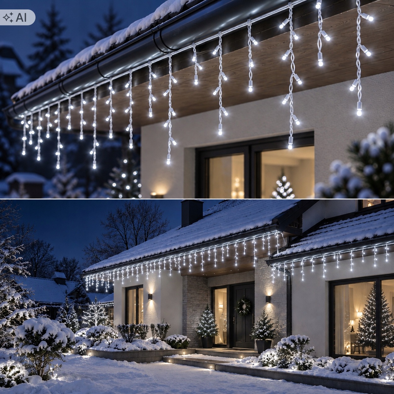 Rampouchy 500 Led Závěs Venkovní Osvětlení Bílý Kabel Bílý Studený 24 m