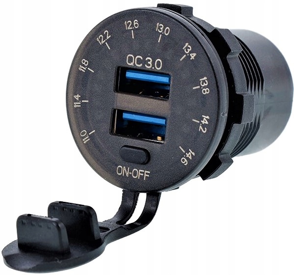 GNIAZDO USB ŁADOWARKA DO ZABUDOWY WOLTOMIERZ QC3.0 Waga produktu z opakowaniem jednostkowym 0.5 kg