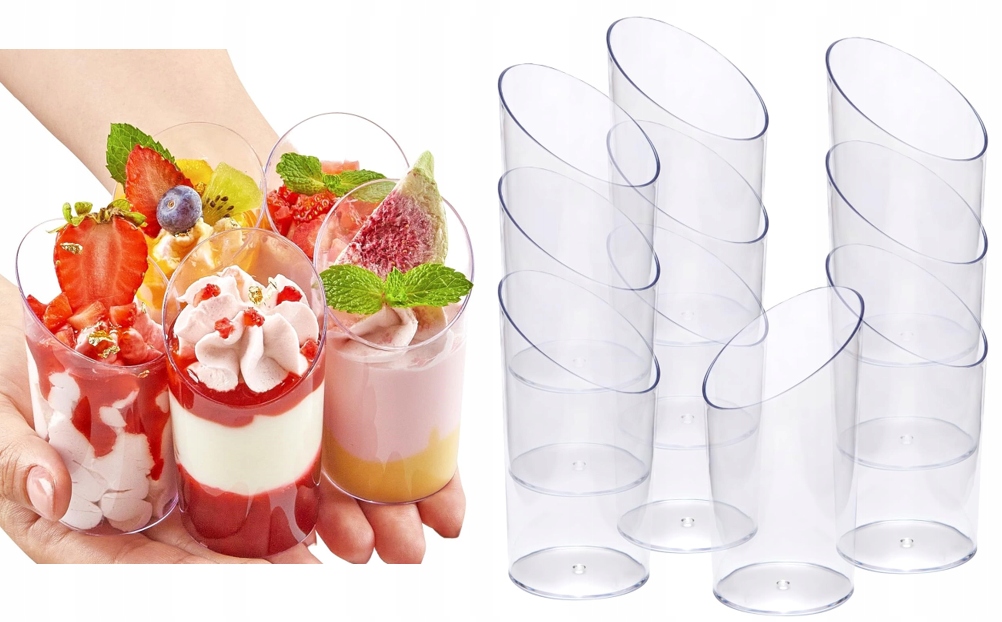Kubeczek do deserów ŚCIĘTA SZKLANKA Pojemnik do przystawek 65ml 20szt