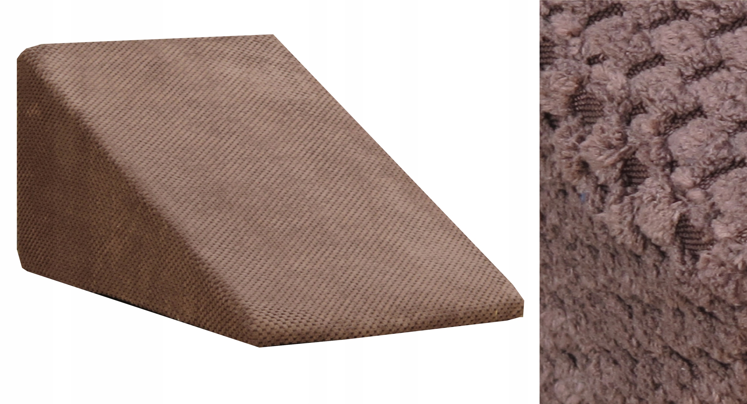 Rampa schodki stabilne schody sztruks 60x40x30cm brązowy