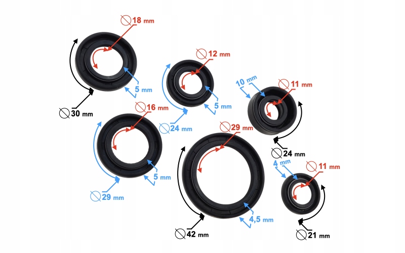 Uszczelniacze atv quad silnik 110 komplet moretti Producent Moretti