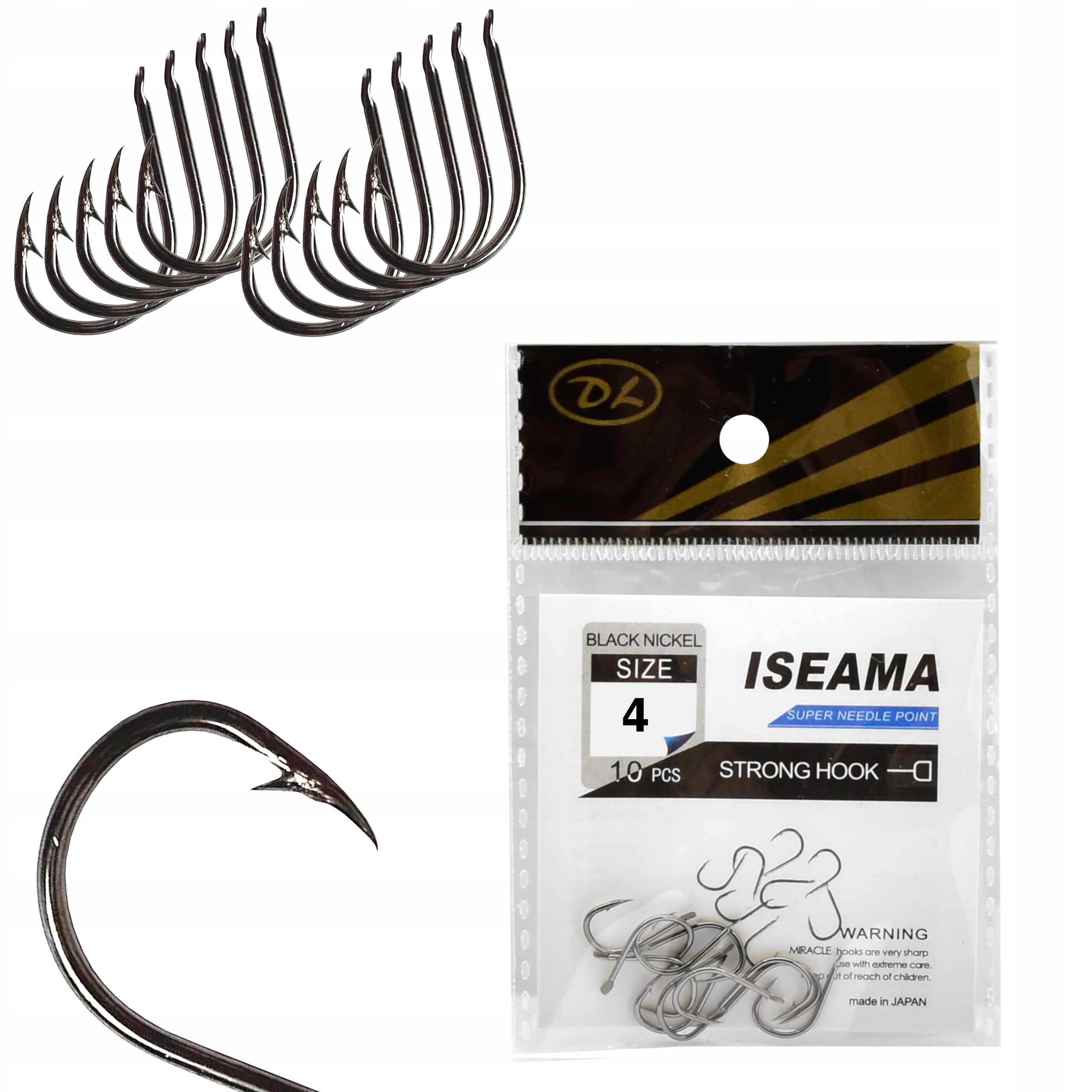 Zestaw Haczyków Haczyki Iseama z Łopatką nr 4