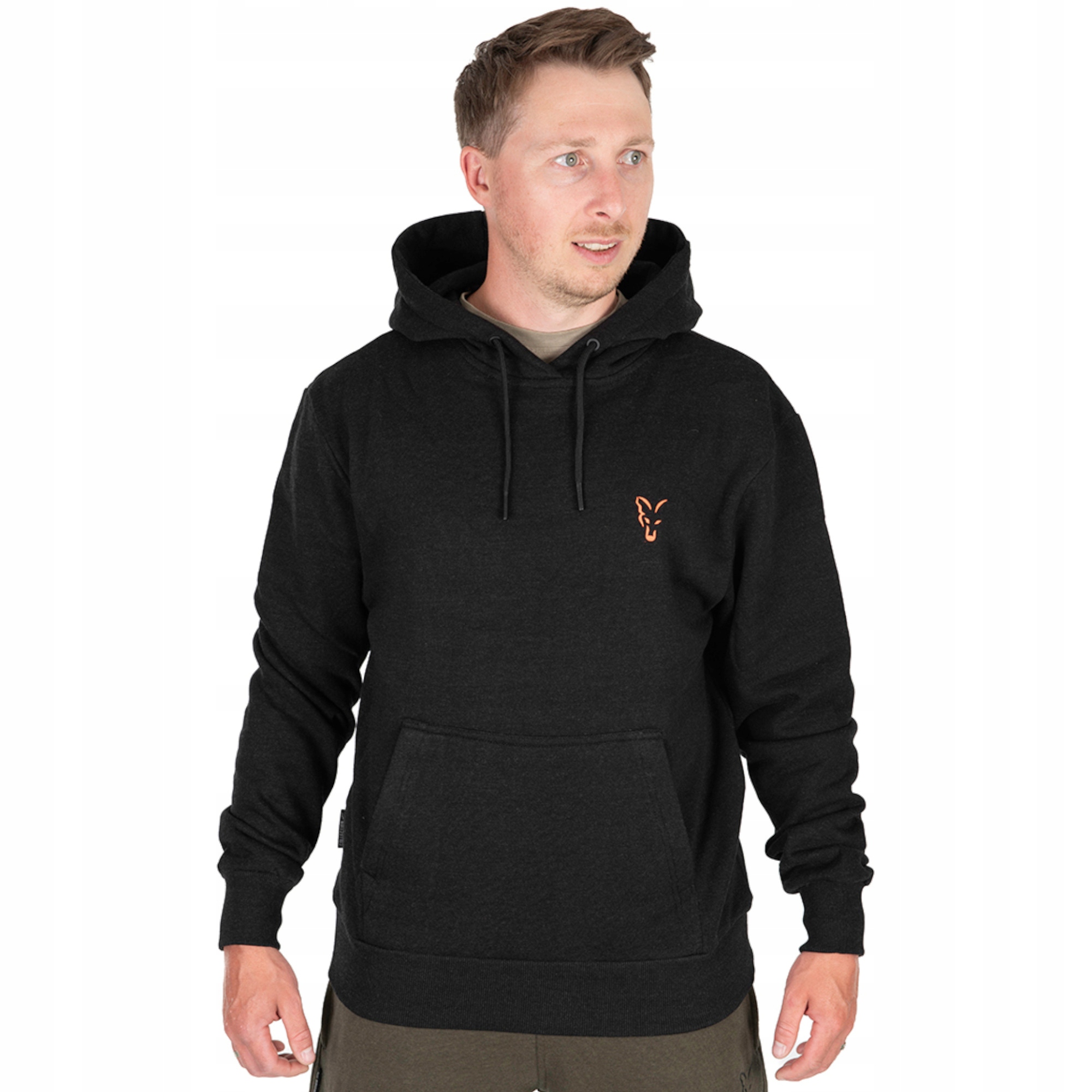 Mikina Fox Collection Hoody Black I Orange Velikost 2XL