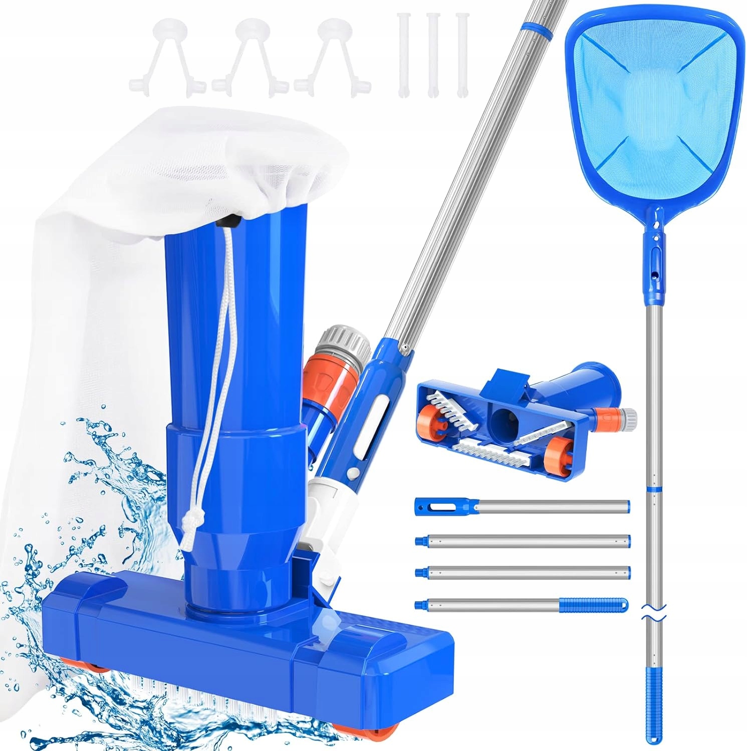 ZESTAW DO ODKURZACZA BASENOWEGO, PRZENOŚNY ODKURZACZ DO BASENU Z DYSZĄ Producent inna