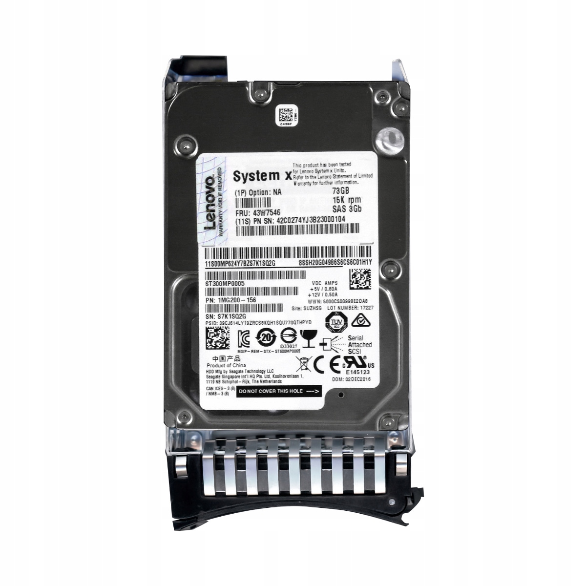 Lenovo 43W7546 73GB 15K Sas 2.5" ST300MP0005 73GB Sas disk 2.5", 15 000 ot./min